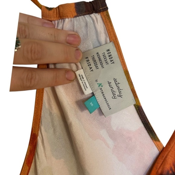 Anthropologie Orange and Black Maxi Dress - Picture 9 of 14